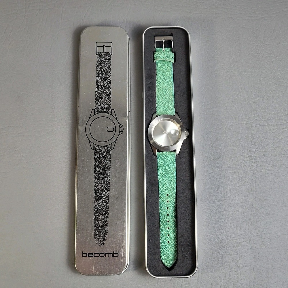 Becomb Diamond Genuine Stingray Watch‎ "There's No Clock" Levi Maestro GreenRARE